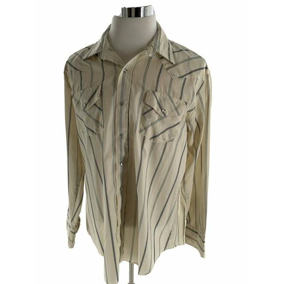 Silver Collection By Karman Dress Shirt Men's Sz XL Pearl Snap Button Up Casual - Picture 1 of 7